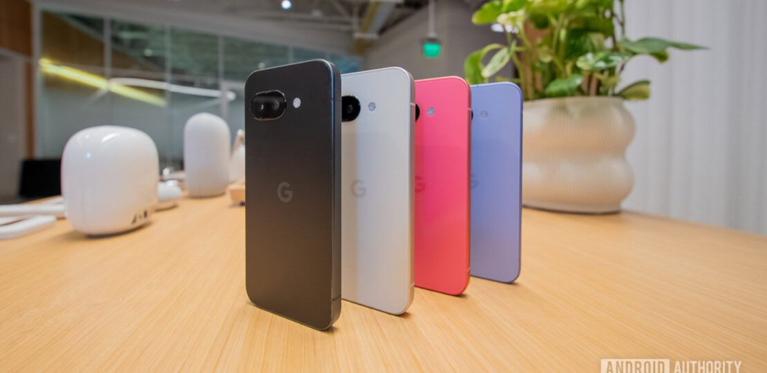 Google-Pixel-9a-colors-stood-up-on-table.jpg